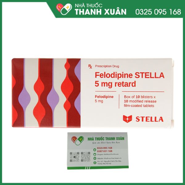 Felodipine Stella 5mg Retard điều trị cao huyết áp